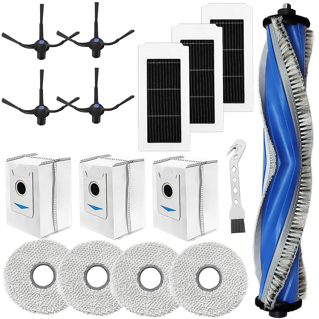 Zubehör Set für ECOVACS DEEBOT X5 Omni / X5 Pro Staubsauger Ersatzteil, Hauptbürste,4 Wischtücher,3
