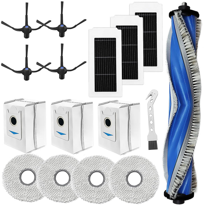 Zubehör Set für ECOVACS DEEBOT X5 Omni / X5 Pro Staubsauger Ersatzteil, Hauptbürste,4 Wischtücher,3