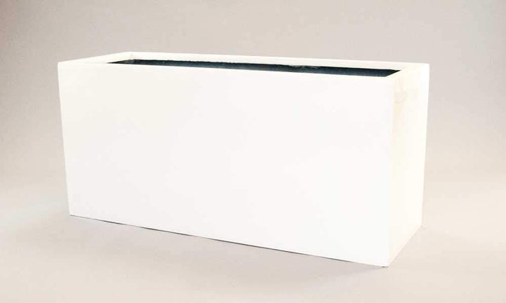 Eleganteinrichten Pflanzkübel Blumenkübel Blumentrog Pflanztrog aus Fiberglas 108x40x50cm Hochglanz