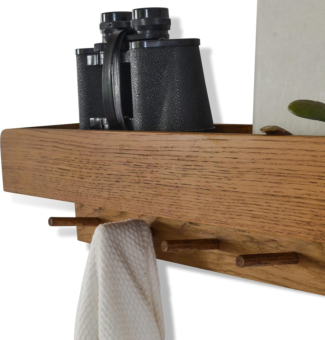 Garderobe Porter Regal Wand Flurgarderobe Eiche (50 cm Länge, Räuchereiche) 50 cm Länge Räuchereiche