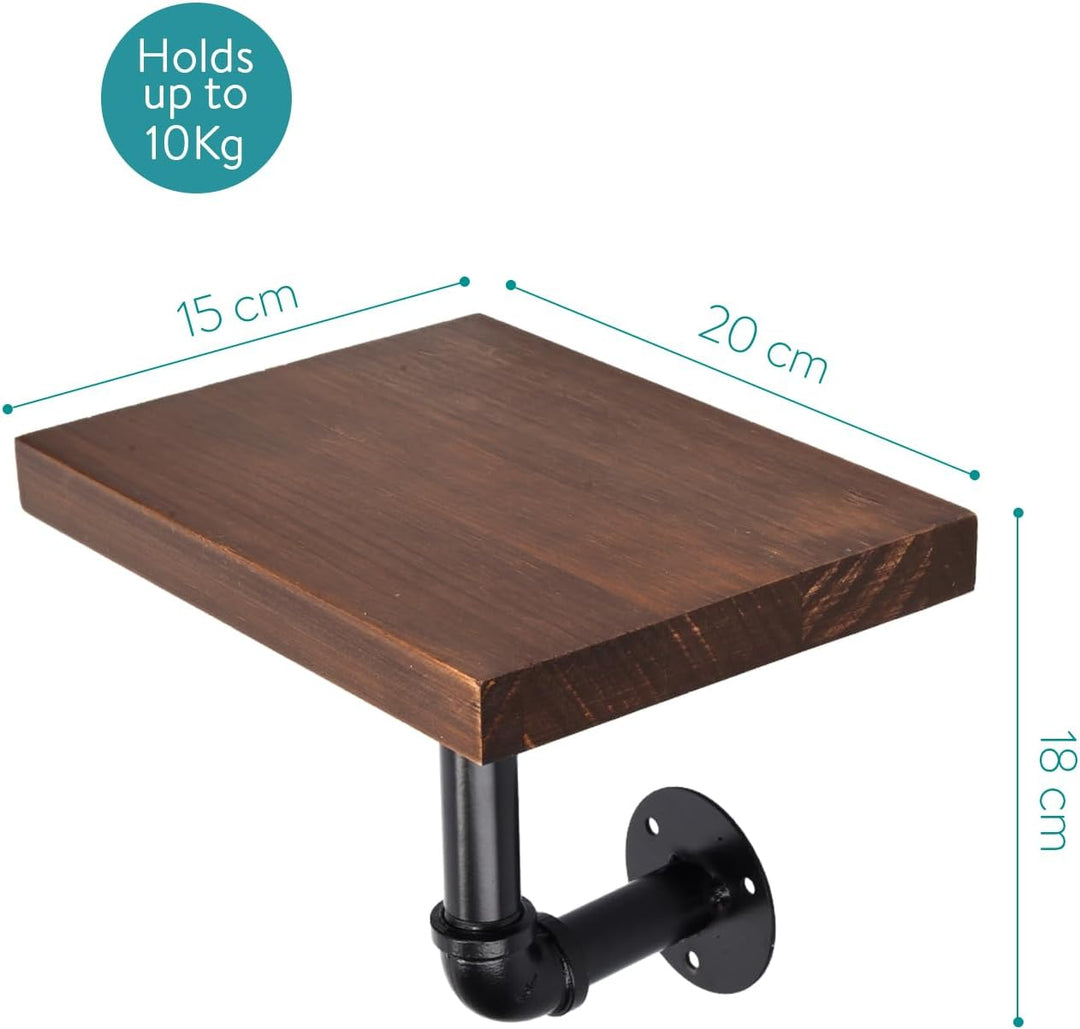 Navaris Wandregal Regal aus Holz und Metall - 3er Set Schweberegal Hängeregal - Ablage für Bilderrah