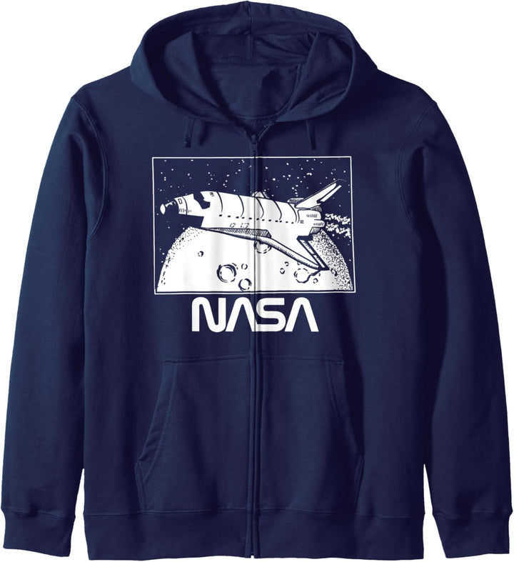 NASA Shuttle Over The Moon Logo Poster Kapuzenjacke