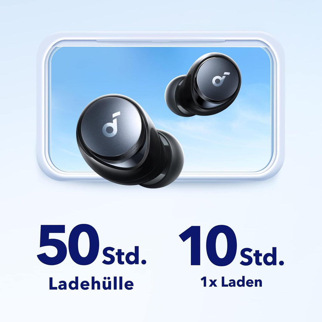 soundcore by Anker Space A40, Automatische Geräuschunterdrückung bis 98%, Kabellose Earbuds, 50h Wie