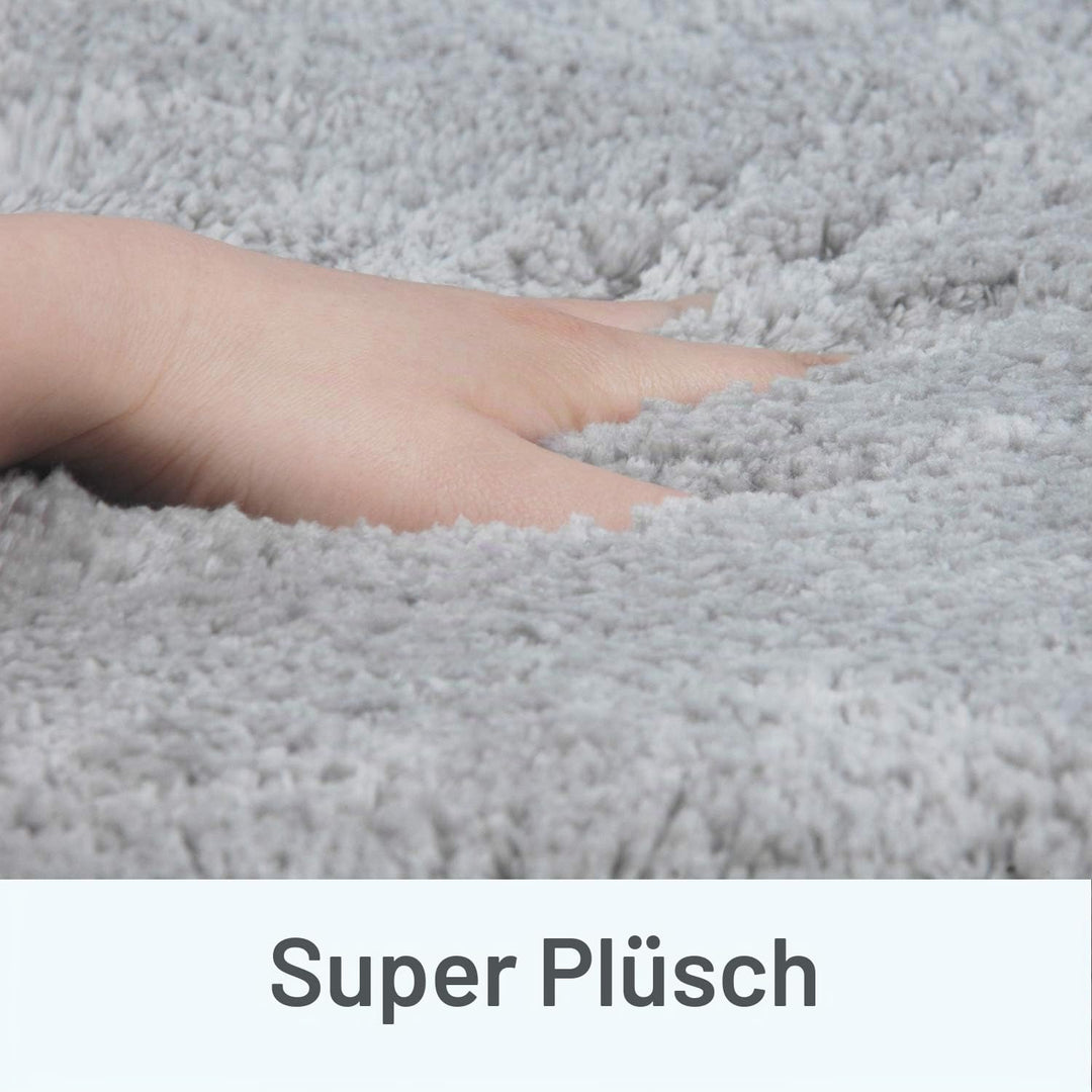 FCSDETAIL Rutschfeste, Hochflor Badteppiche 50 x 80 cm, Maschinenwaschbare Badematte, Badvorleger mi