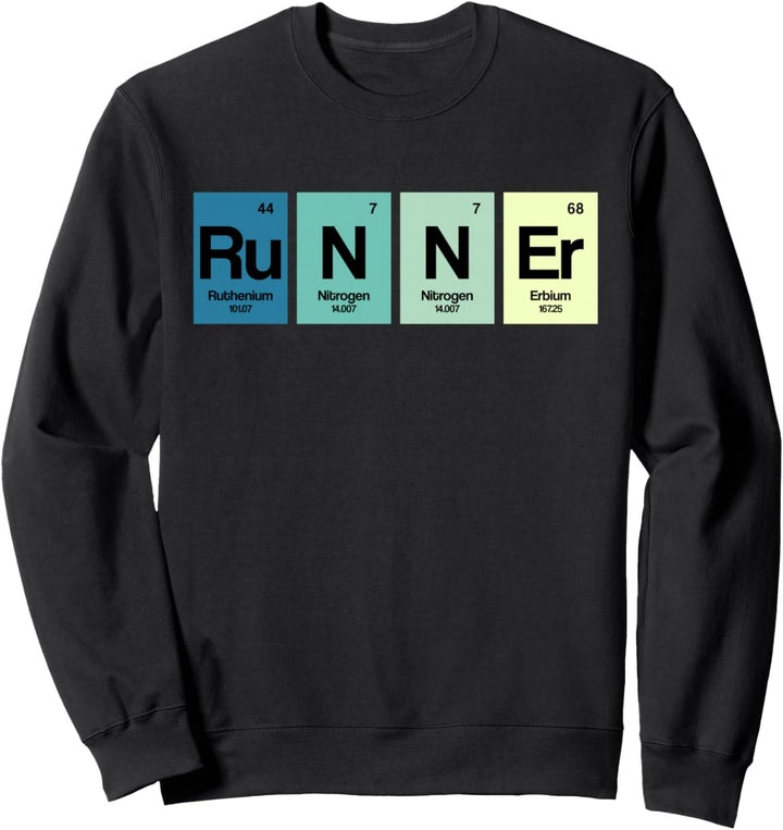 Läufer Periodensystem Funy Marathon Läufer Jogger Geschenk Sweatshirt