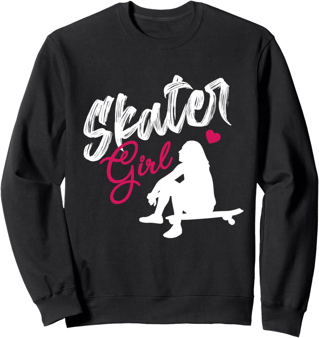 Skaterin Mädchen Skateboard Skateboardfahren Sweatshirt