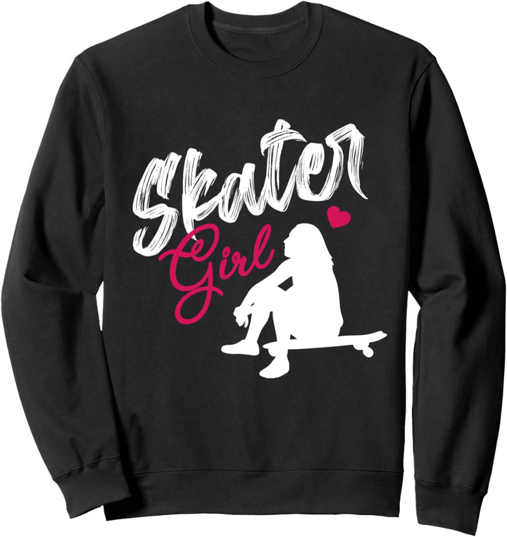 Skaterin Mädchen Skateboard Skateboardfahren Sweatshirt