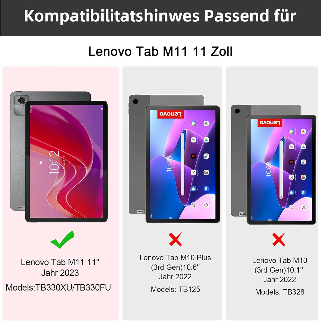 AGARELE Tastatur Hülle für Lenovo Tab M11 11 Zoll 2024, [QWERTZ Deutsch] Tastatur für Lenovo Tab M11