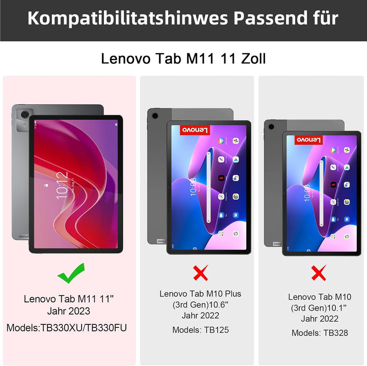 AGARELE Tastatur Hülle für Lenovo Tab M11 11 Zoll 2024, [QWERTZ Deutsch] Tastatur für Lenovo Tab M11