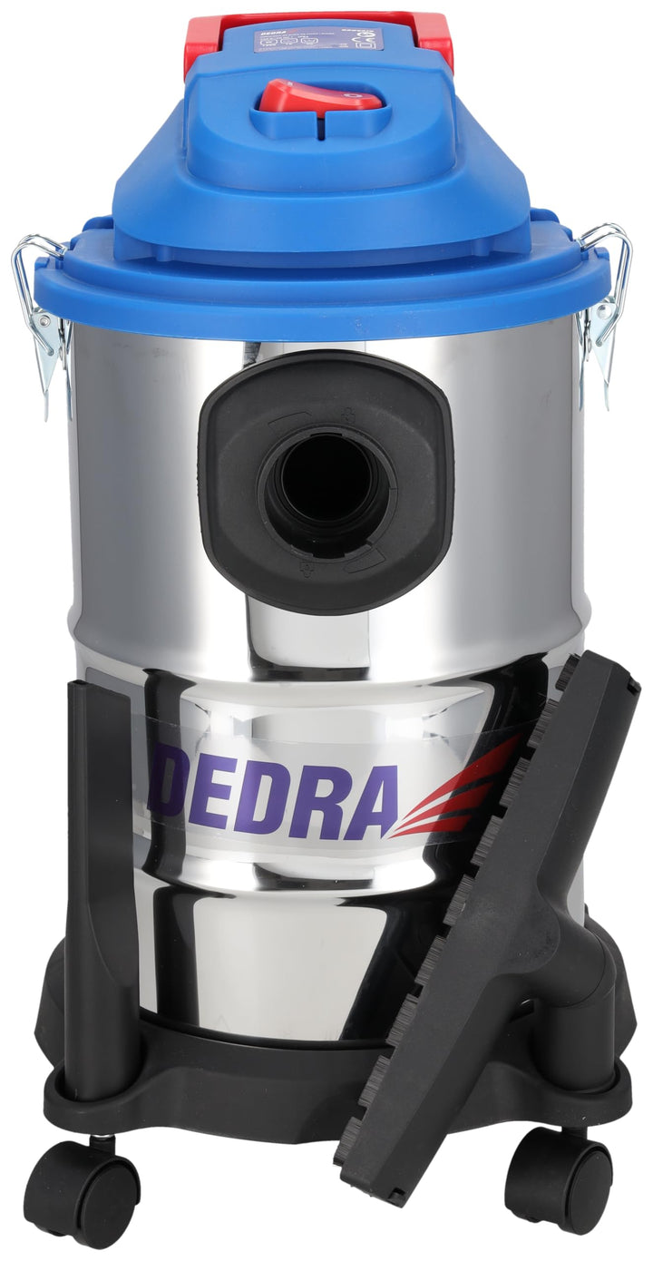 Dedra Nass-/Trockensauger DED6610, stark 1200 W, 20 Liter Fassungsvermögen, Baumwollfilter + Beutel,