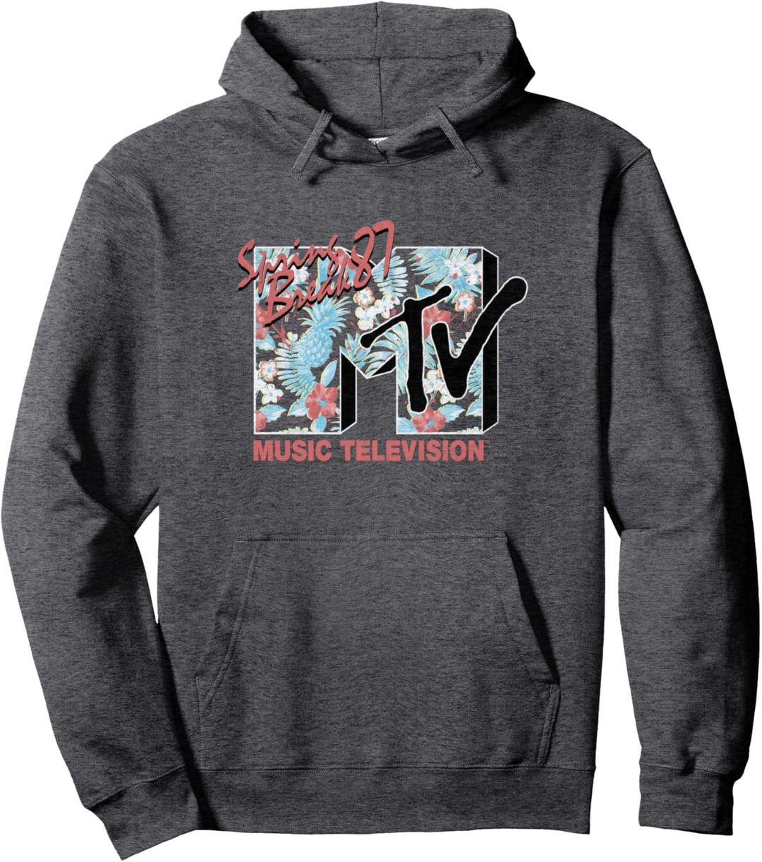 MTV Logo Spring Break Floral Pullover Hoodie