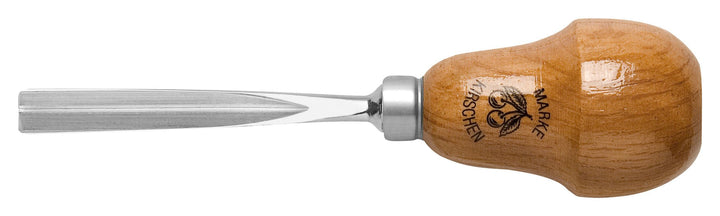 "KIRSCHEN" Werkzeuge 5639006 | Kerbschnitzbeitel mit Birnenheft Stich 39, gerade & V-förmig - 6mm 6m