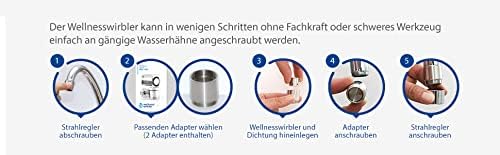 Wellnesswirbler ® für den Wasserhahn - Wasserwirbler und Wassersparer in einem - M22/M24