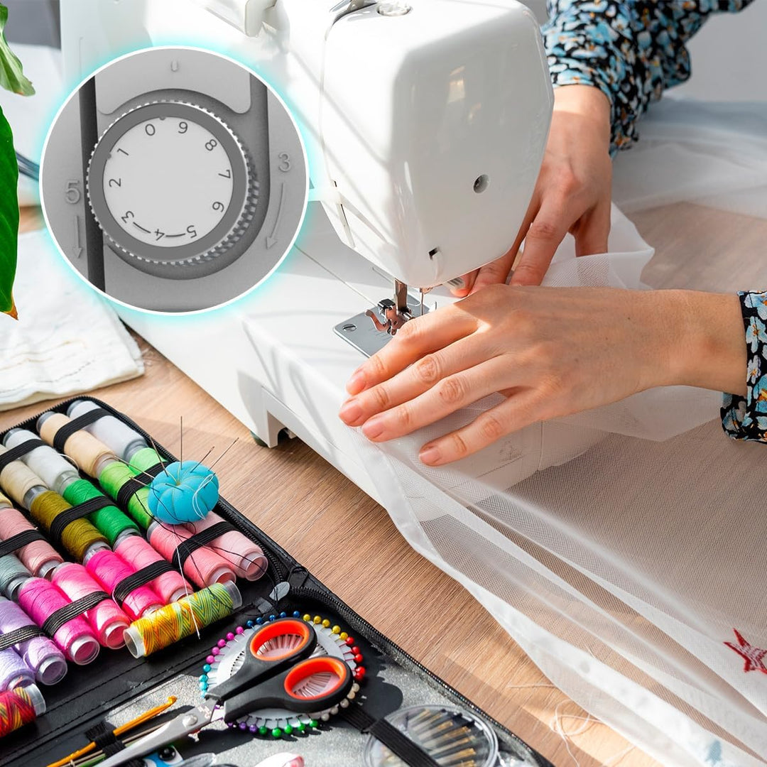 Cecotec Nähmaschine BelleCouture 1500 Essential, kompakt und tragbar, 15 Stiche, für Anfänger, manue