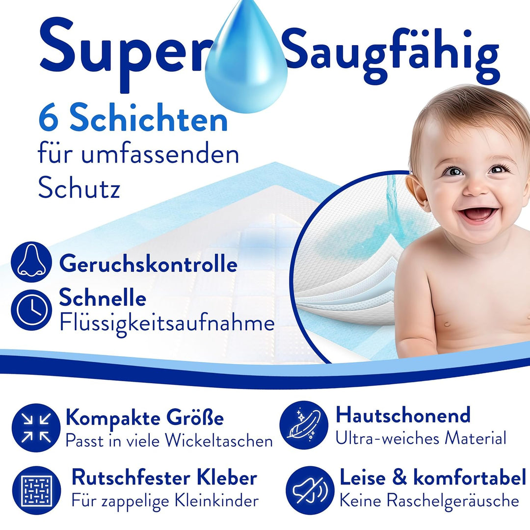 Hautfreundliche Wickelunterlagen einweg 40 x 60 cm DERMATEST SEHR GUT saugstarke einweg wickelunterl