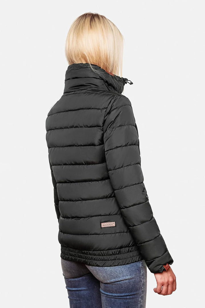 MARIKOO Damen Winter Steppjacke Poison XS-XL XS Schwarz, XS Schwarz