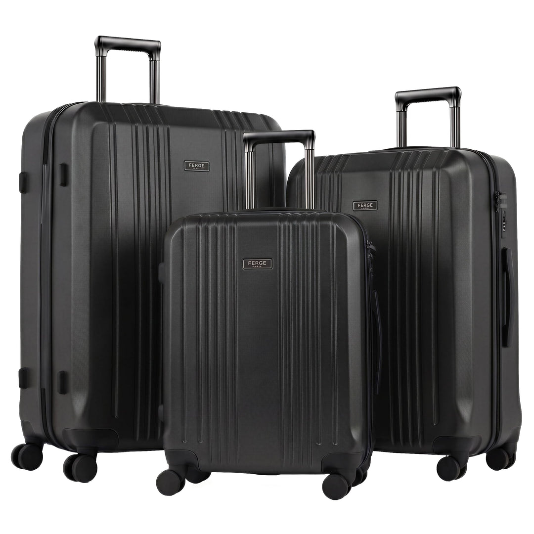 FERGÉ Kofferset 3 TLG Hartschale mit TSA-Zahlenschloss Cannes Reisekoffer Trolley-Set (Handgepäck, L