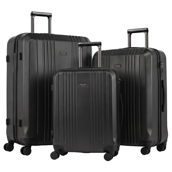 FERGÉ Kofferset 3 TLG Hartschale mit TSA-Zahlenschloss Cannes Reisekoffer Trolley-Set (Handgepäck, L