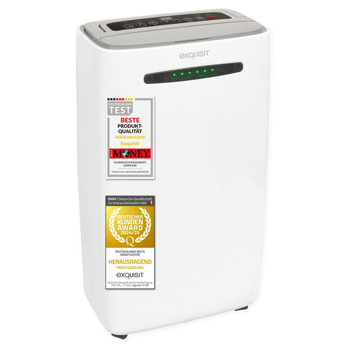 Exquisit Mobiler Luftentfeuchter, 5,5 Liter Wassertank, 400 Watt, 180m³/h, Timer, Für 30-35m², Betri