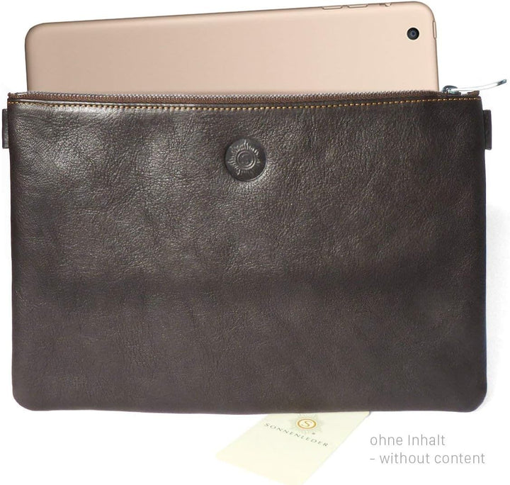 SONNENLEDER - hochwertige Banktasche "WEILL" Farbe: Mocca *Echtes Leder*, Mocca