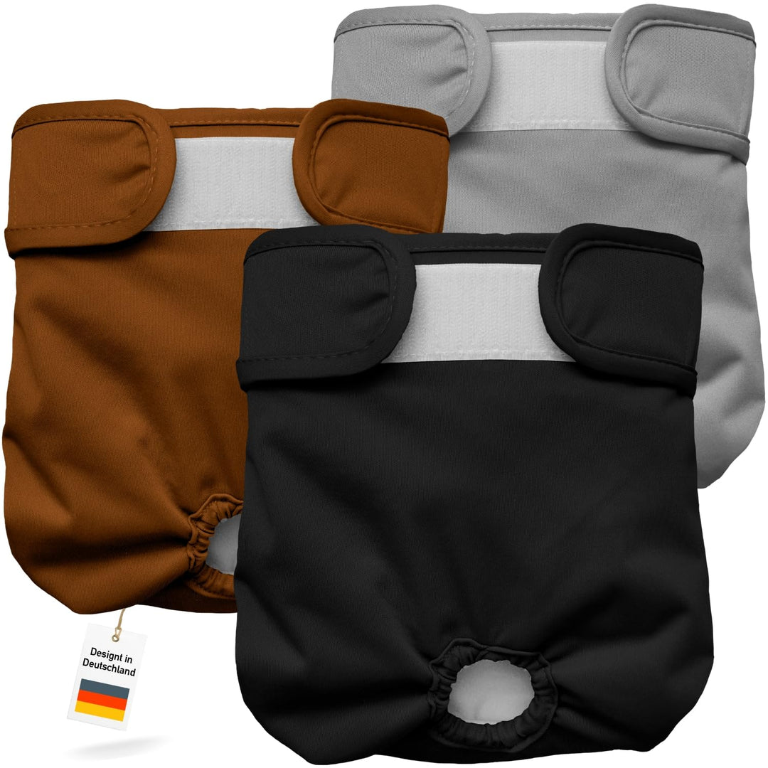 Wiederverwendbare Hundewindeln für Hündinnen (3 Stück) Waschbare Läufigkeitshose für Hündinnen bei I