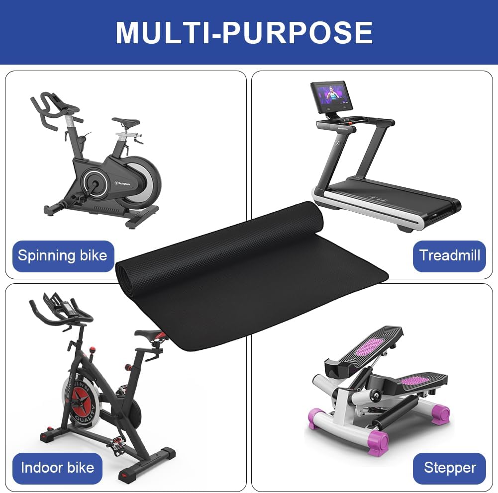DiULi Yogamatte, Bodenschutzmatte Fitnessgerät Fitnessmatte mit Tragegurt und Tasche, für Pilates, W