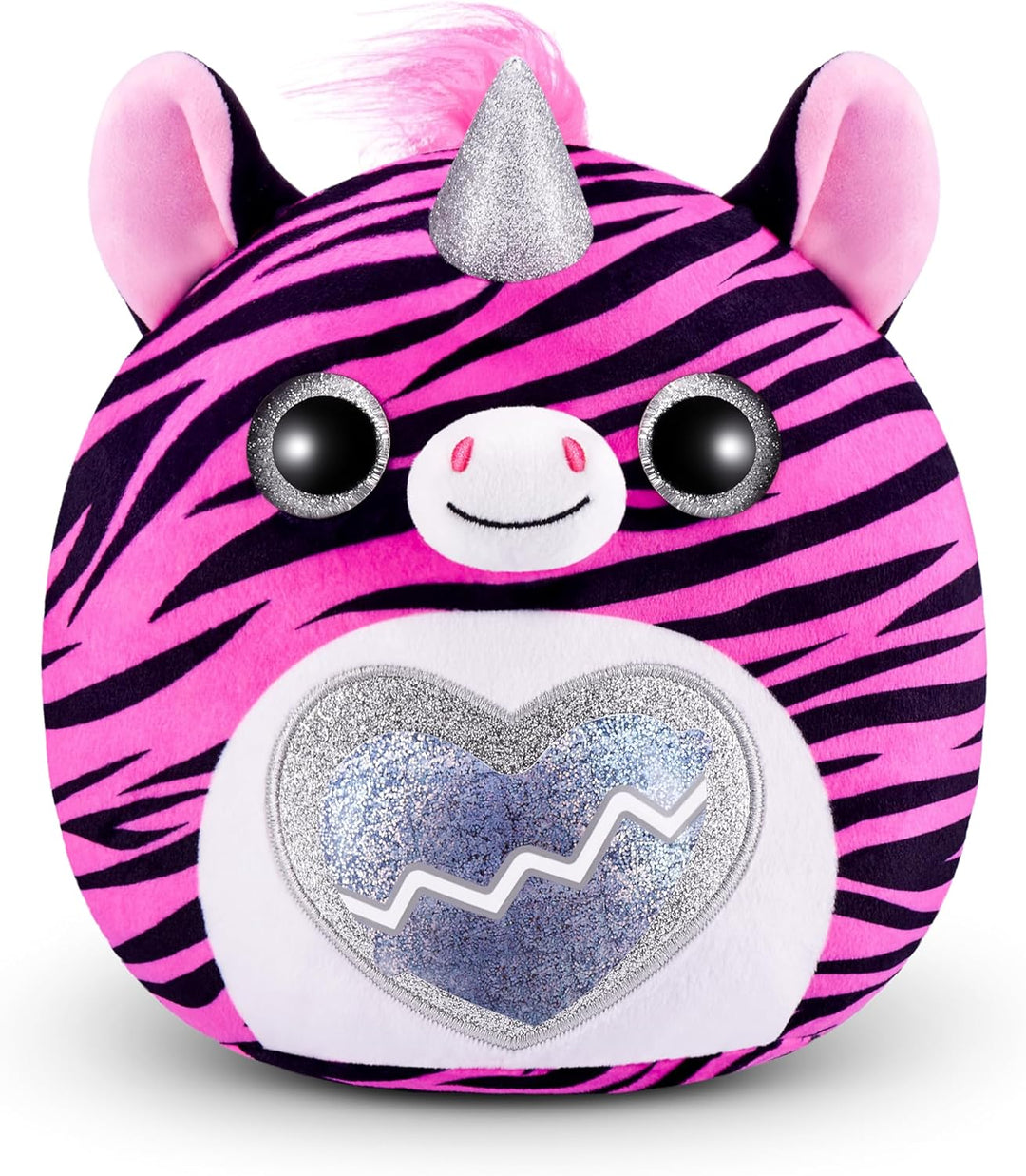 Rainbocorns Eggzania Mini Mania, Zebra, by ZURU Plush Surprise Unboxing with Animal Soft Toy, Idea f