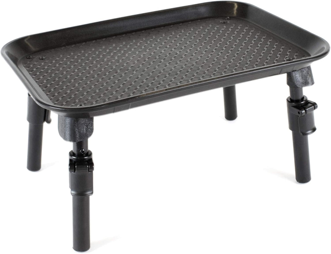 Bivvy Table 35x25cm – Verstellbarer Beistelltisch für Angelzelt & Camping – Teleskopbeine höhenverst
