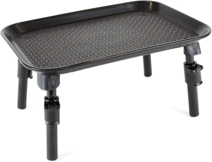 Bivvy Table 35x25cm – Verstellbarer Beistelltisch für Angelzelt & Camping – Teleskopbeine höhenverst