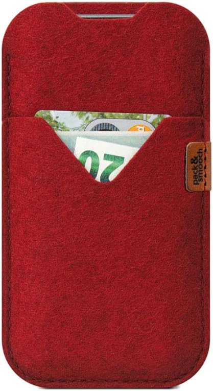 Pack & Smooch Hülle für iPhone 11 Pro/XS Hülle, Tasche Shetland 100% Merino Wollfilz, Handmade in Ge