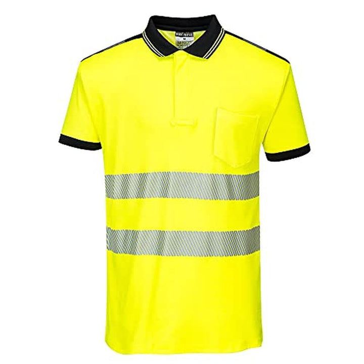 PW3 Polo Manica Corta Hi-Vis M Gelb, M Gelb