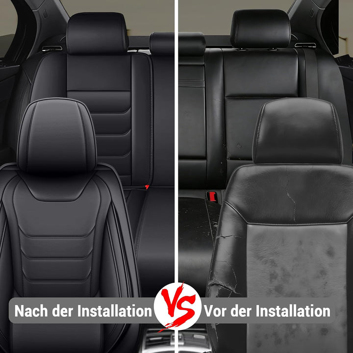Hukl autositzbezüge für Toyota Yaris 1999-2026,Passgenau Abriebfest Pflegeleicht Echtleder 5-Sitzer