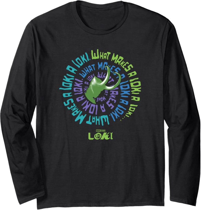 Marvel Loki Spiral Quote Langarmshirt