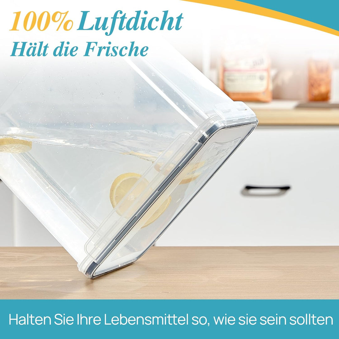 Vtopmart 2er Set Mehl Aufbewahrung 9.5L, Gross Vorratsdosen mit Deckel Luftdicht, BPA Frei, Aufbewah
