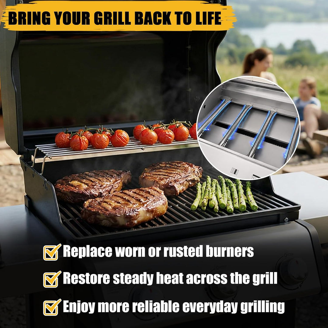 GFTIME 41.9cm Universal Brenner Ersatz für viele Grillmodelle für Enders Monroe Baujahr 2010, Swiss,