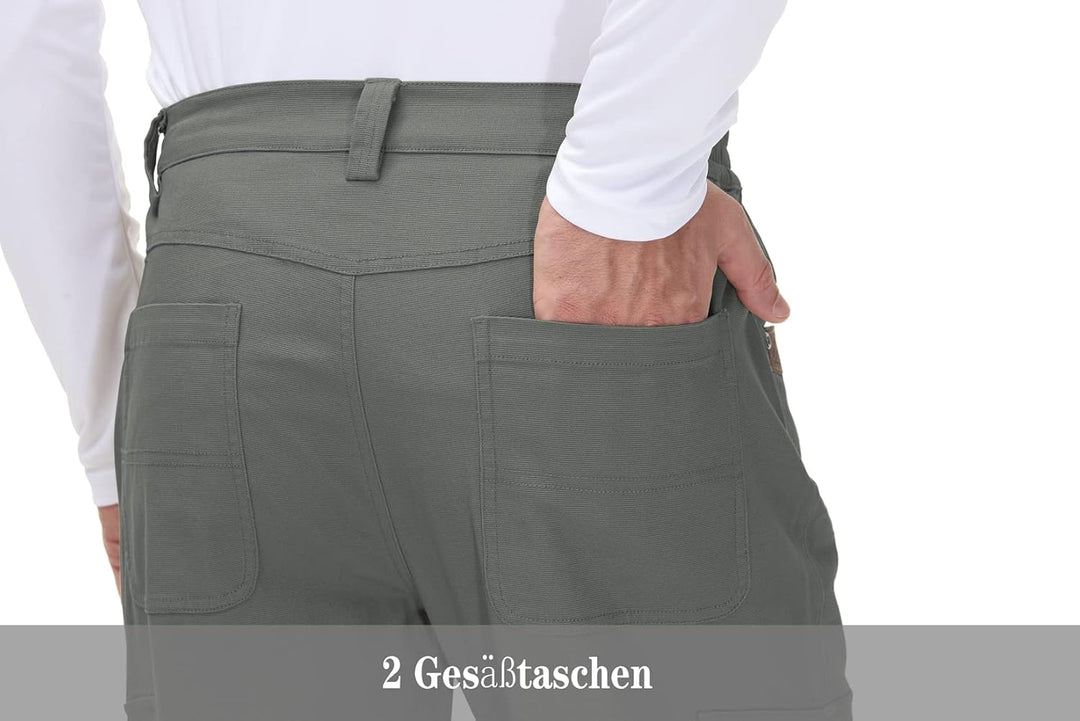 YSENTO Herren Cargohose Männer Arbeitshosen Stretch Chino Kargohosen Vintage Baggy Hosen Baumwolle 3