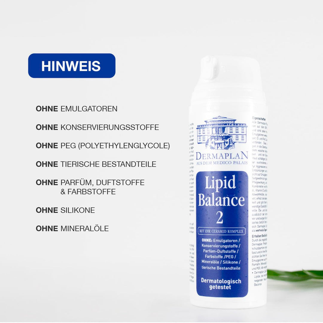 DERMAPLAN Lipid Balance 2 - Feuchtigkeitscreme für Normale, Sensitive bis Trockene Haut - Basispfleg
