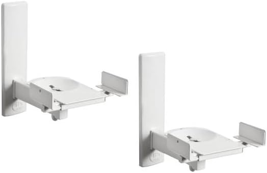 B-Tech - BT77 - Ultragrip ProTM Wandhalterung für Lautsprecher, neig- und schwenkbar, Weiss (Paar) S
