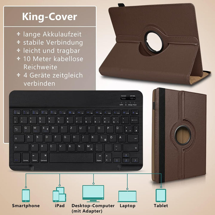 Tablet Hülle kompatibel mit Blackview Tab 20 16 15 13 12 11 10 Pro 9 8 8E Tasche Schutzhülle Bluetoo