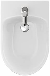 VBChome Stand-Bidet Weiss Oval mit Loch Praktisch Modisches Design Bidet aus Keramik mit Hahnloch