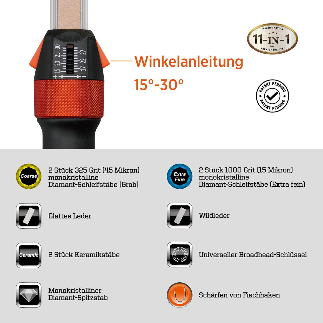 SHARPAL 210N TRANSFOROD 11-in-1 Verstellbarer Winkel Geführter Messerschärfer - Messerschleifer mit