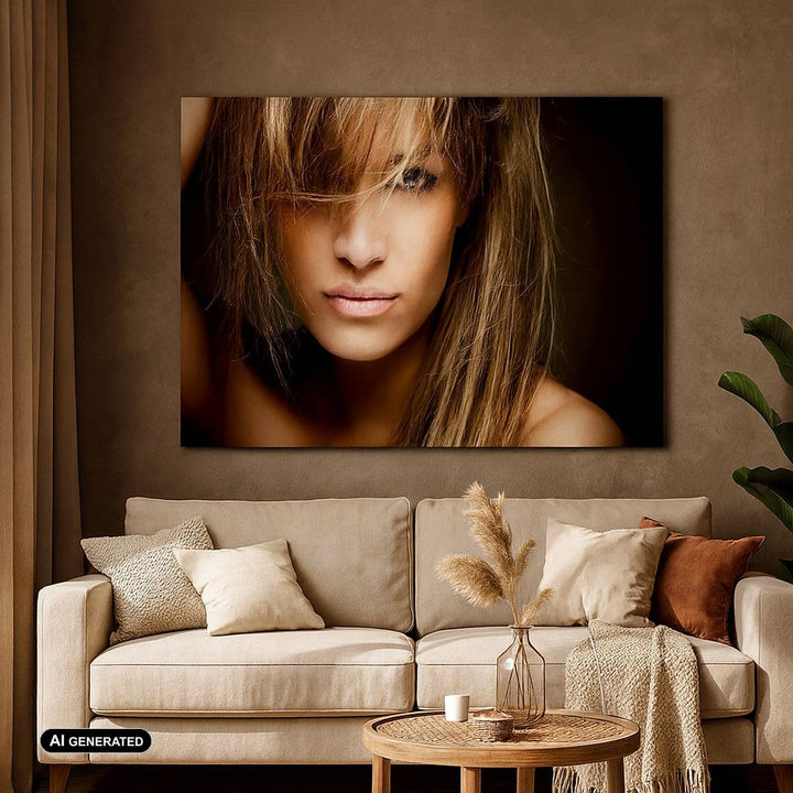 Bilder auf Leinwand Weiblich mode modell nackt Leinwandbild 70x50cm Wandbilder Dekoration Wohnzimmer