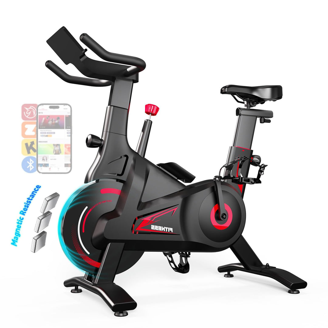 Bluearth Heimtrainer Fahrrad mit Magnetischem Widerstand, Hometrainer Fahrrad mit Smart App, Leise &
