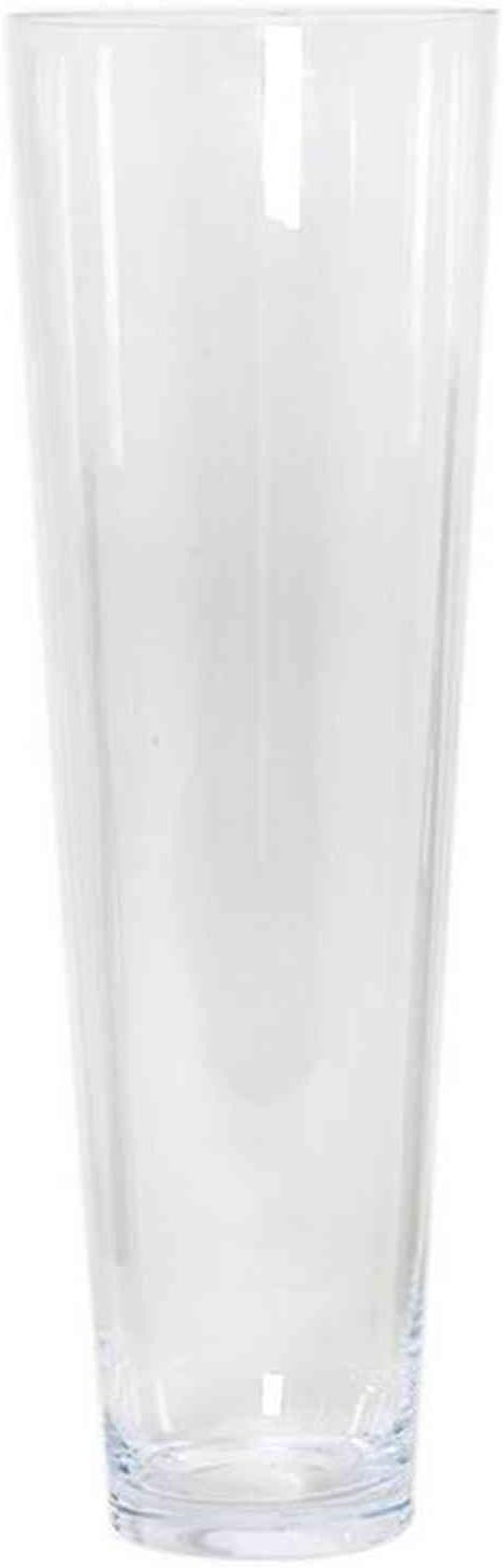 INNA-Glas Bodenvase KAIA, Trichter - rund, klar, 70cm, Ø 17cm - Hohe Vase - Deko Vase