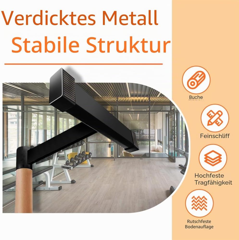 Parallettes Bars, Bounabay Liegestütz-Ständer, Griff-Set, Heim-Fitness-Studio, Parallele Dip-Bars fü