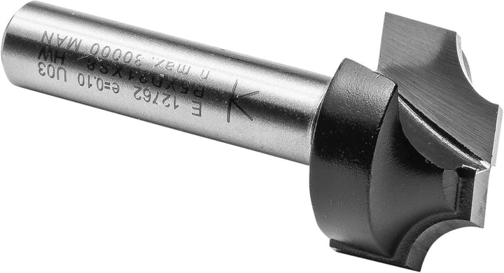 ENT 12762 Viertelstabfräser HW, Schaft (S) 8 mm, Durchmesser (D) 21 mm, NL 12 mm, R 5 mm, SL 32 mm R