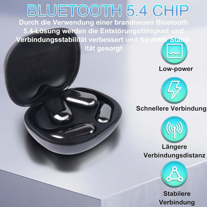 Offene Bluetooth-Kopfhörer, Ohrbügel-LED-Farbbildschirm-Kopfhörer, Aktive Geräuschunterdrückung, Lan