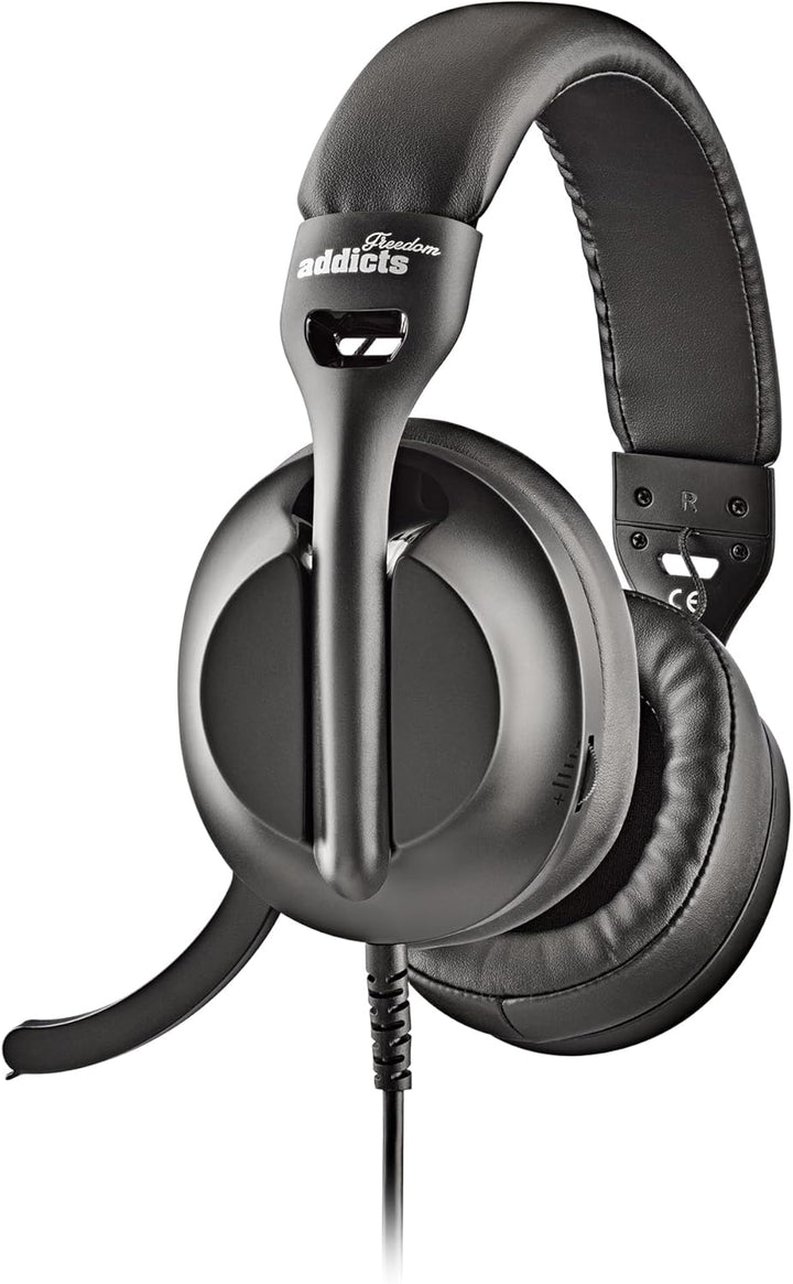 NGS VOX 805 Stereo-Kopfhörer, verstellbares Mikrofon, USB-C und USB-A-Adapter, Geräuschunterdrückung