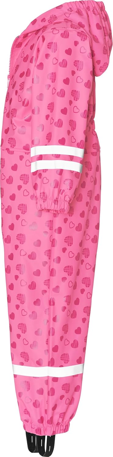 Playshoes Unisex Kinder Regen-Overall Matschanzug Regenbekleidung, 74 Herzchen