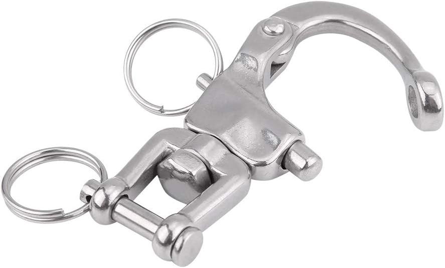 Keenso Boot Schnappschäkel, 2 Stk 316 Edelstahl Panikhaken Schnelllösbarer Schnappschäkel Drehbarer